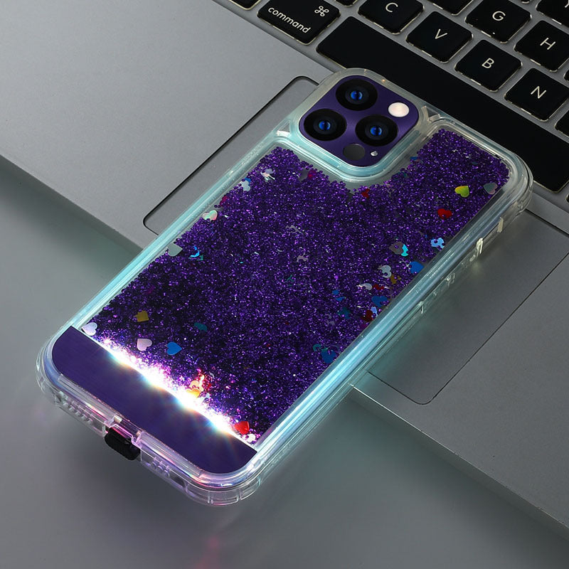 Quicksand Glitter Luminous Transparent Colorful Mobile Phone Case