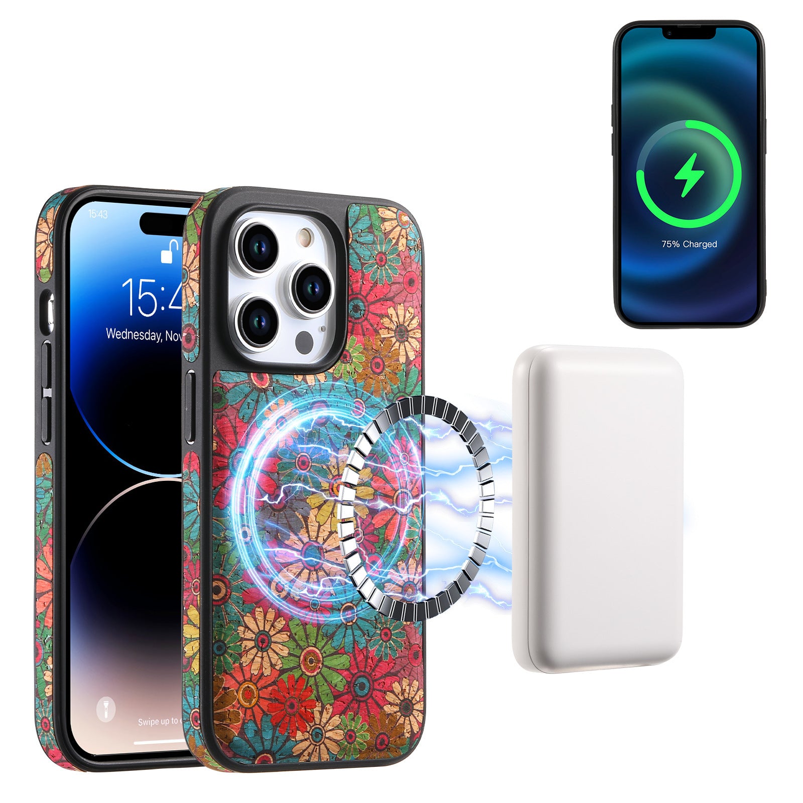 Huanyu Magnetic Anti-Apple 17 Anti Theft Zipper Bag 16 Phone Case