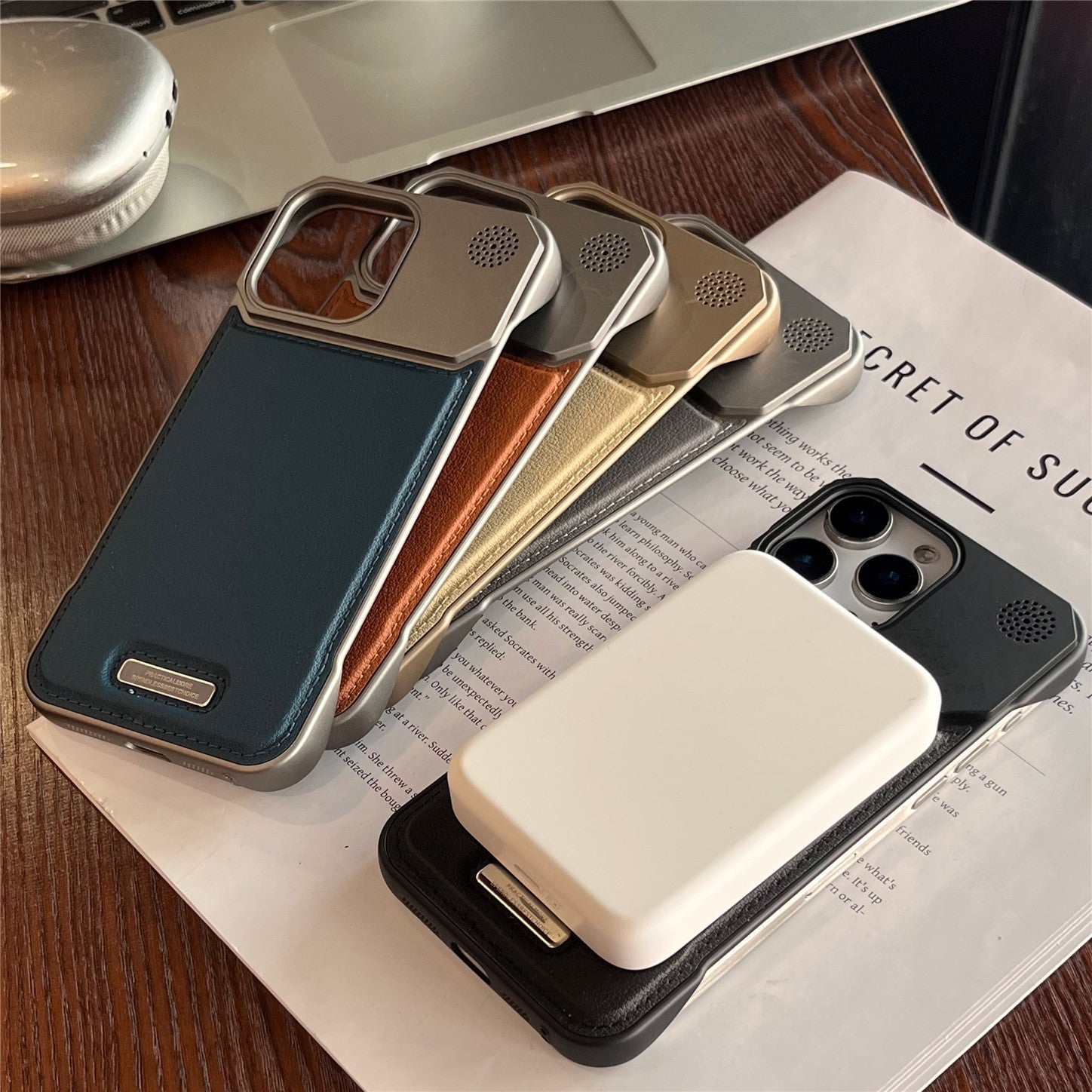 Aromatherapy Leather Magnetic Phone Case 17 High-grade Frameless Hard Protective Case